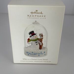 Hallmark Keepsake Club Exclusive 2012 Who-o-o Doesn’t Love Snow ornament NIB
